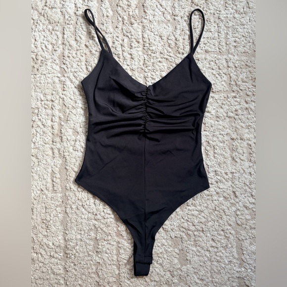 H&M Tops - H&M Women’s Black V neck Thong Bodysuit Small